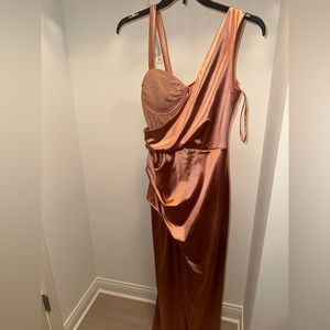 Rose gold pink dress